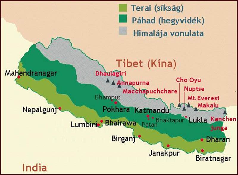 nepal terkep
