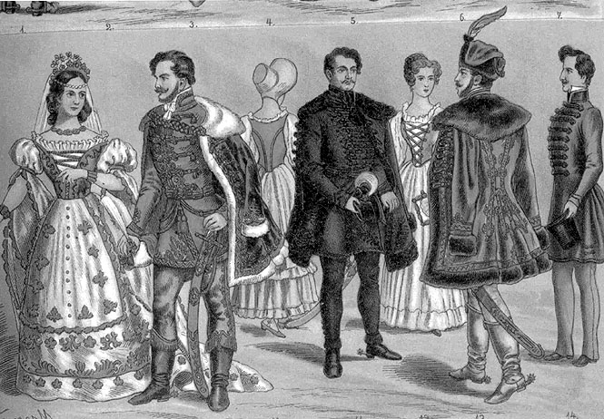 19th century Hungarian woemn adopted  historical fashion